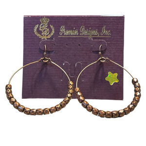 Premier Designs Spot On Dangle Boho Festival Beaded Hoops Date Earrings New